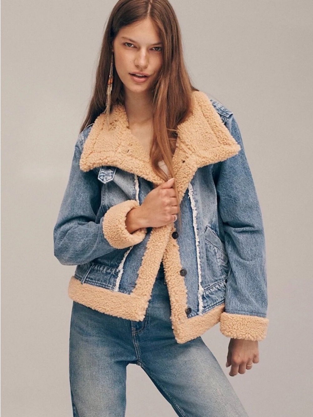 We The Free Rylee Cozy Moto Denim
Jacket
